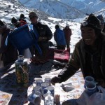 Packing up dining tent